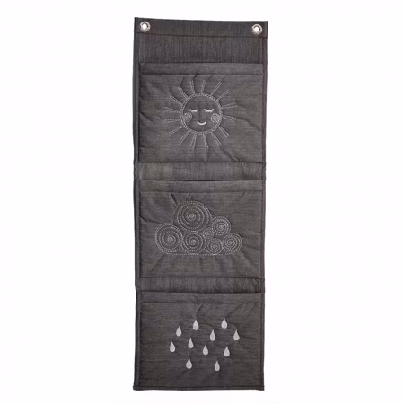 Roommate- Wall Pockets - Lodret Antrachite/ babyrum