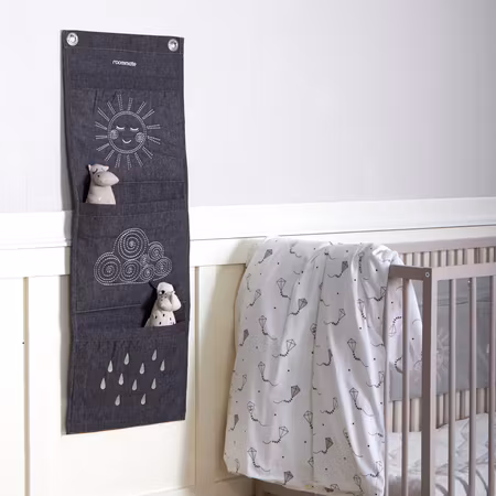 Roommate- Wall Pockets - Lodret Antrachite/ babyrum