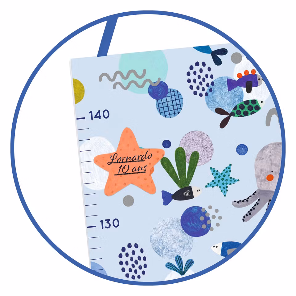 Djeco-Height chart - Aquatic life/ mätsticka