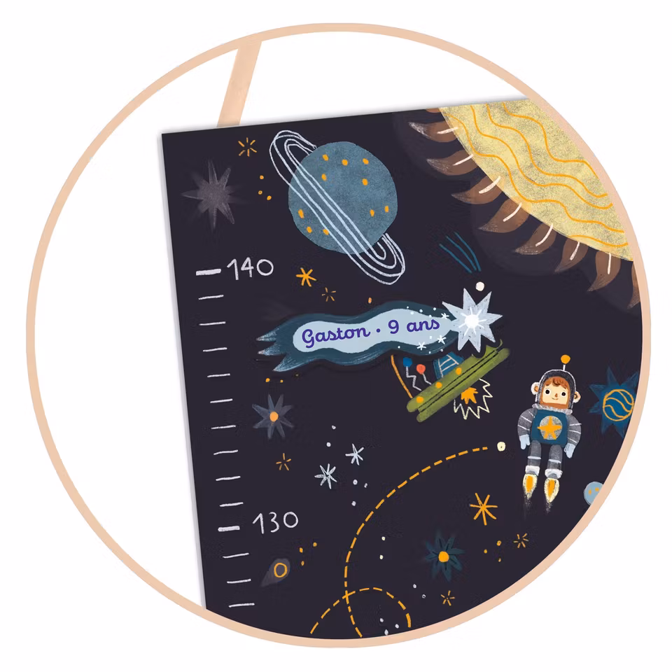 Djeco- Height chart - Space/ mätsticka