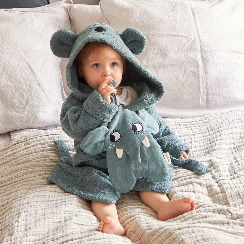 Roommate- Pacifier Cloth - Elephant/ napphållare