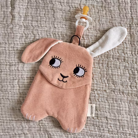 Roommate- Pacifier Cloth - Bunny/ napphållare