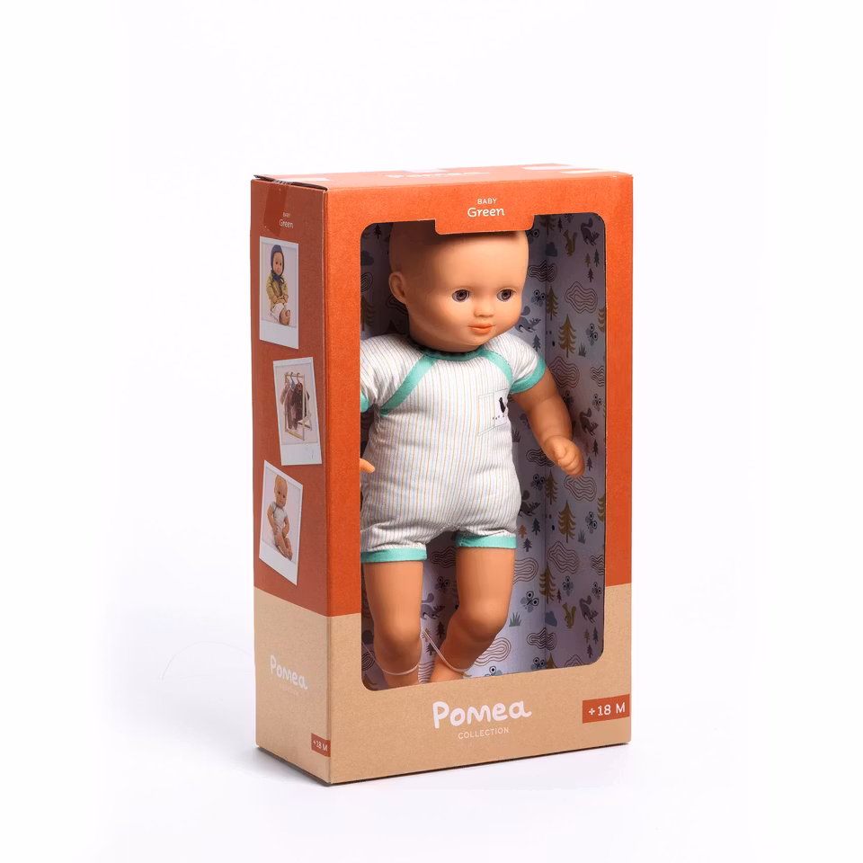 Djeco- POMEA doll Green to dress/ docka
