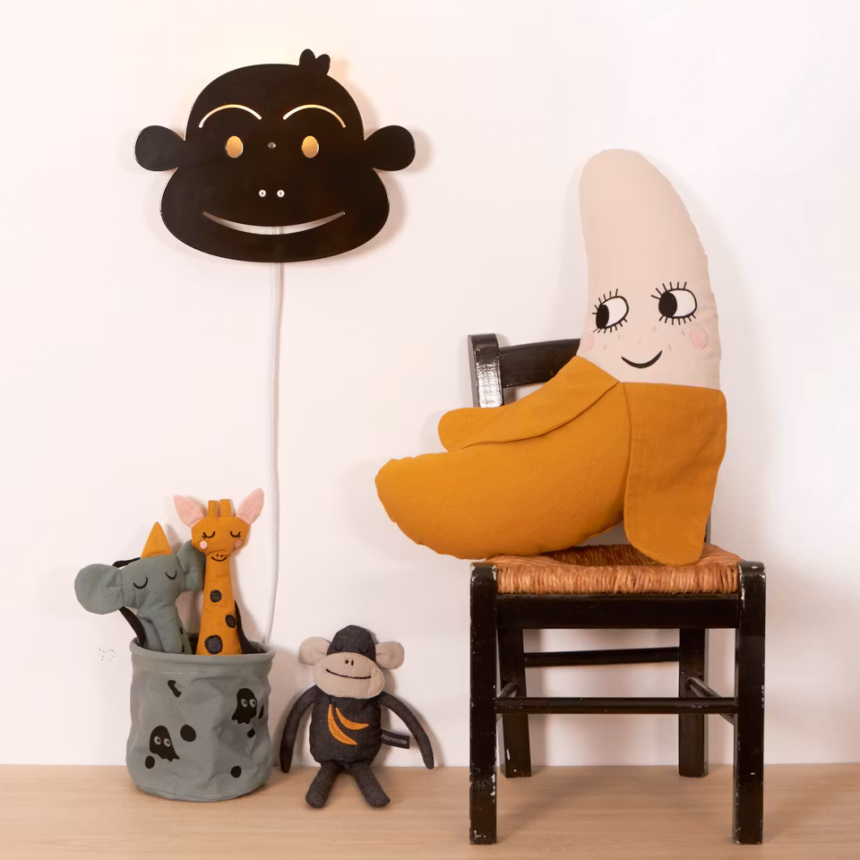 Roommate- Monkey Lamp - Black/ lampa