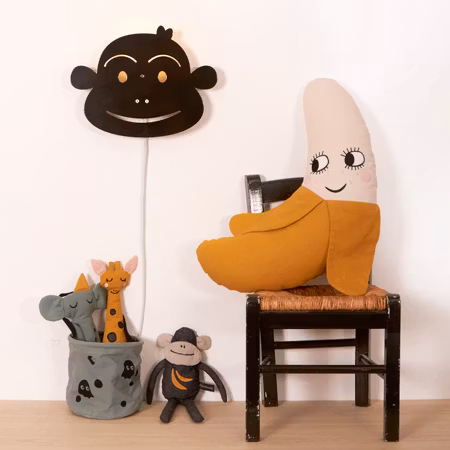 Roommate- Monkey Lamp - Black/ lampa
