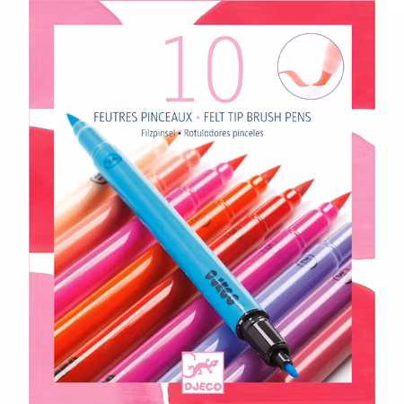 Djeco- 10 felt brushes - sweet/ pennor