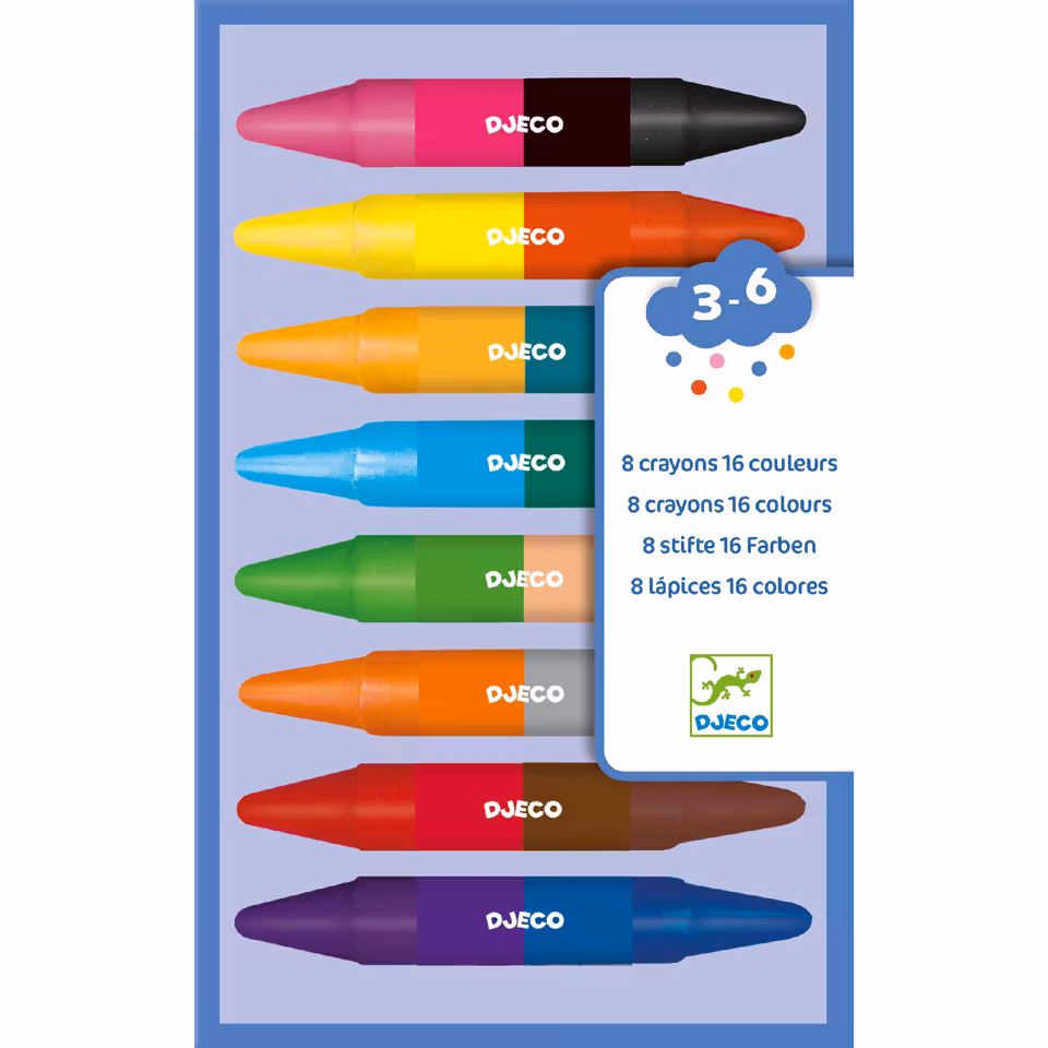 Djeco- 8 twins crayons/ kritor
