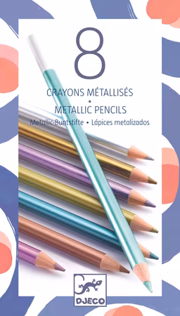 Djeco- 8 metallic pencils/ pennor