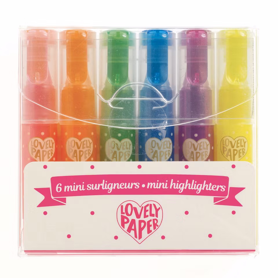Djeco- 6 neon gel fluo highlighters/ pennor