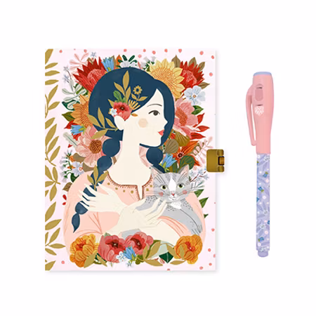 Djeco- Oana secret notebook - Magic felt pen - FSC MIX/ dagbok