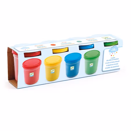 Djeco- 4 Tubs of Play Dough/ lera