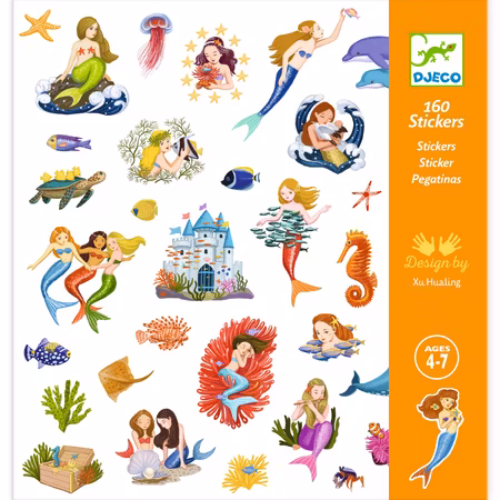 Djeco- Stickers, Mermaid/ klistermärke