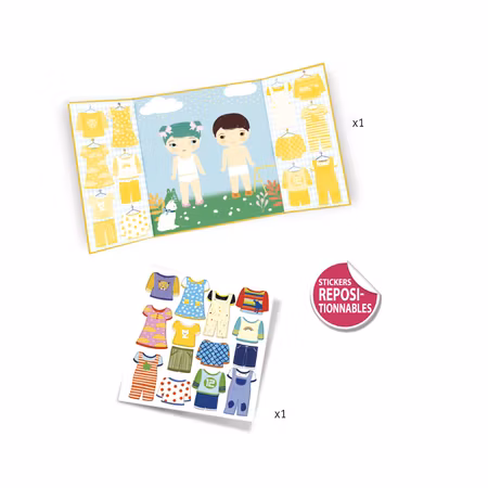 Djeco- Stickers - Clothes/ klisterbok