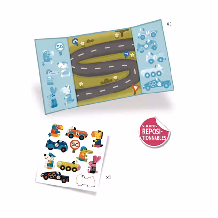 Djeco- Stickers - Cars/ klisterbok