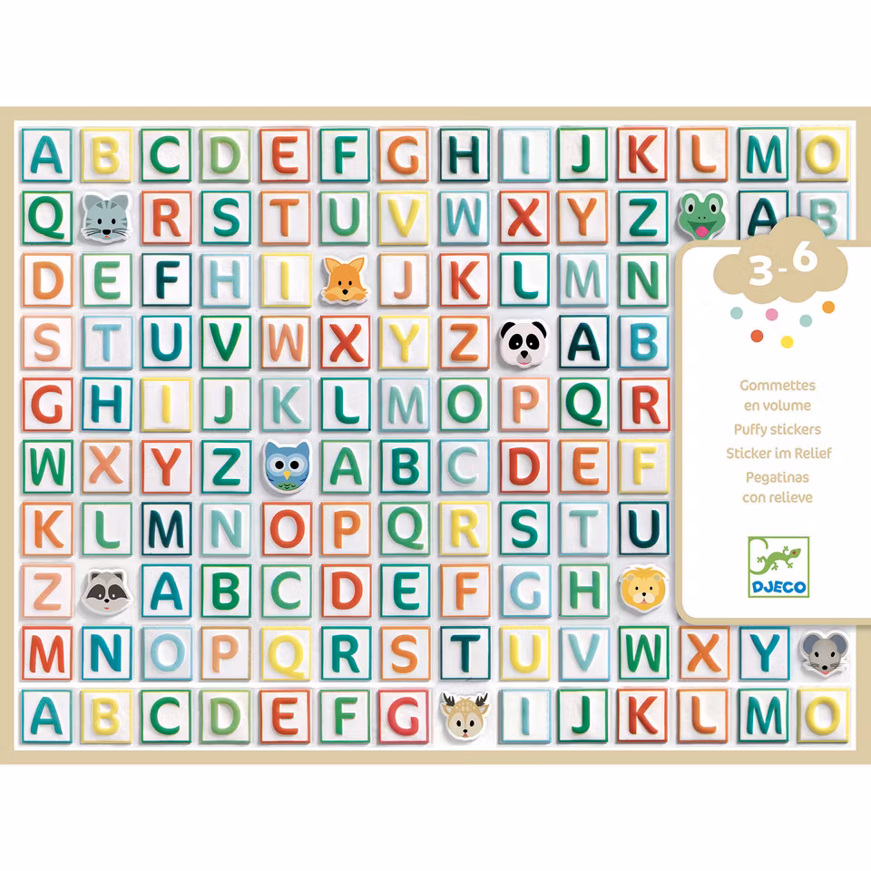 Djeco- Alphabet stickers/ klistermärke
