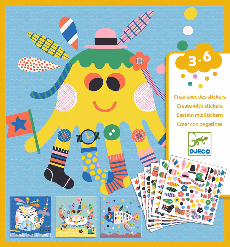 Djeco- Create Sea Creatures/ klisterbok