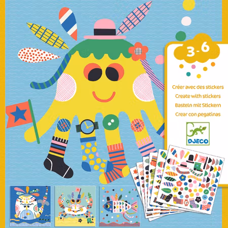 Djeco- Create Sea Creatures/ klisterbok