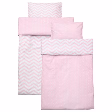 Kids Concept- Barnkammaren Vagn/Vagga Rosa/bäddset