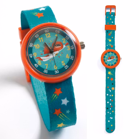 Djeco- Watch, Superhero/ klockor
