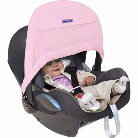 Dooky Zero+ babyskyddsgardin, babyrosa