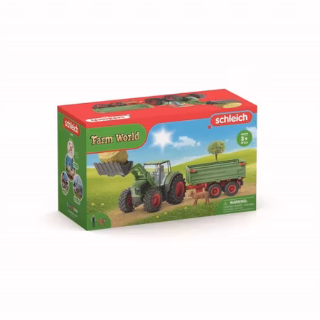 Schleich- Tractor with trailer/motorfordon