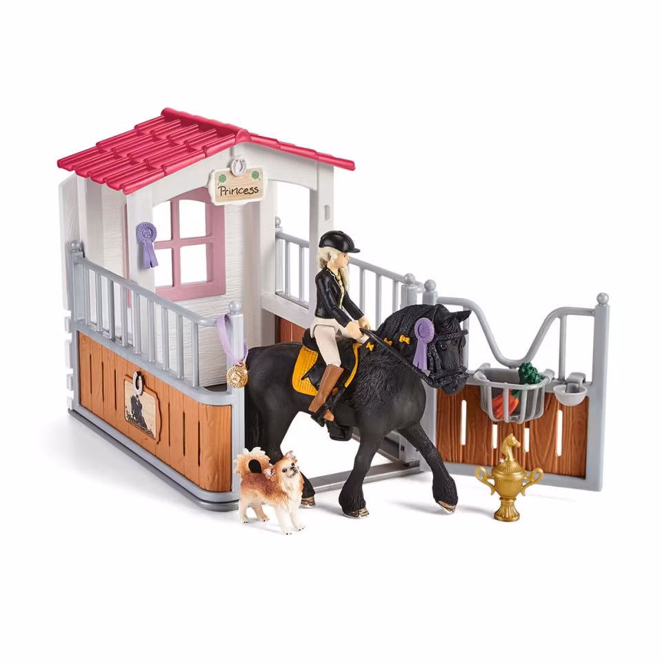 Schleich- Horse Box with Horse Club Tori & Princess/stall