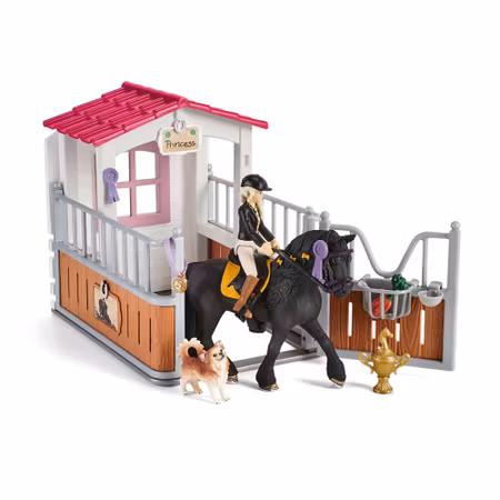 Schleich- Horse Box with Horse Club Tori & Princess/stall