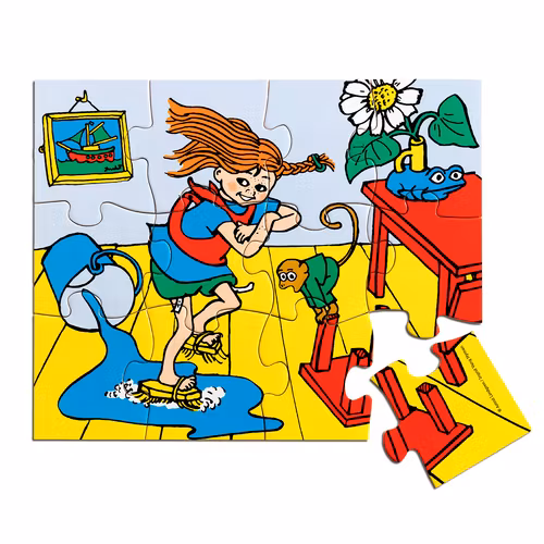 MICKI- PIPPI TRÄPUSSEL, 12 BITAR/ PUSSEL