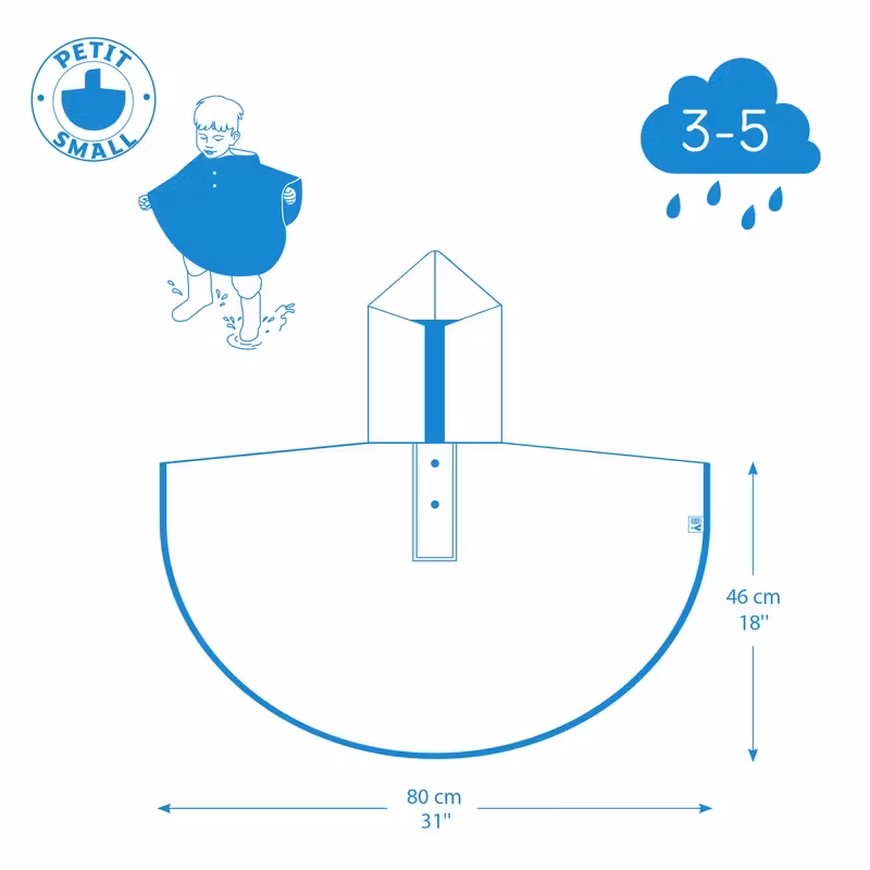 Djeco- Rain Cape S - Ocean/ Rain Cape