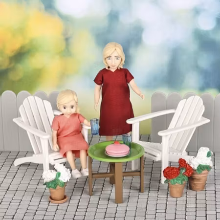 LUNDBY- Trädgårdsmöbelset/dockmöbler