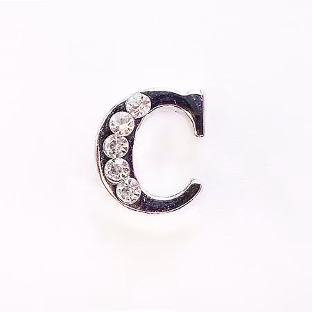 Busy Lizzie LETTER/ Bokstav- C RHINESTONES A 8 MM