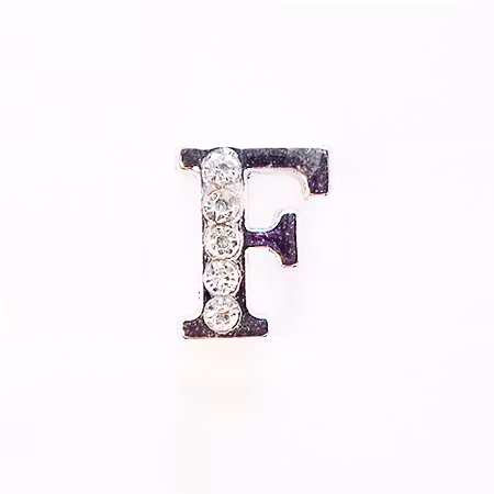 Busy Lizzie LETTER/ Bokstav- F RHINESTONES A 8 MM