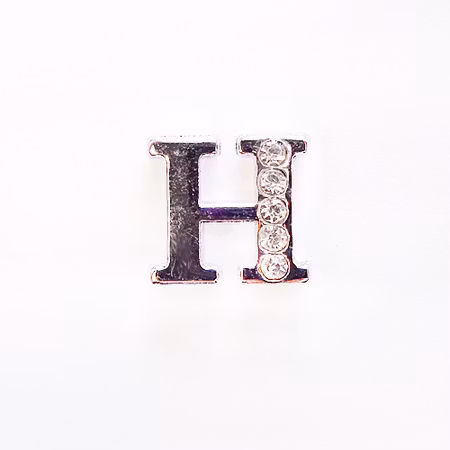 Lizzie LETTER/ Bokstav- H RHINESTONES A 8 MM