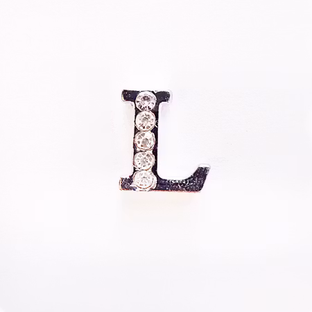 Busy Lizzie LETTER/ Bokstav- L RHINESTONES A 8 MM