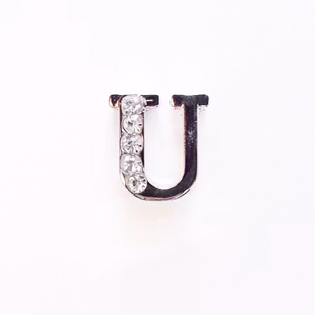 Busy Lizzie LETTER/ Bokstav- U RHINESTONES A 8 MM