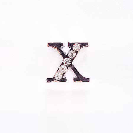 Busy Lizzie LETTER/ Bokstav- X RHINESTONES A 8 MM