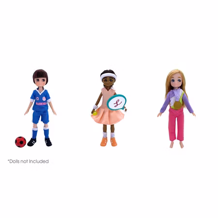 Lottie- Branksea Sports Club Multipack 3 Outfits/ docktillbehör