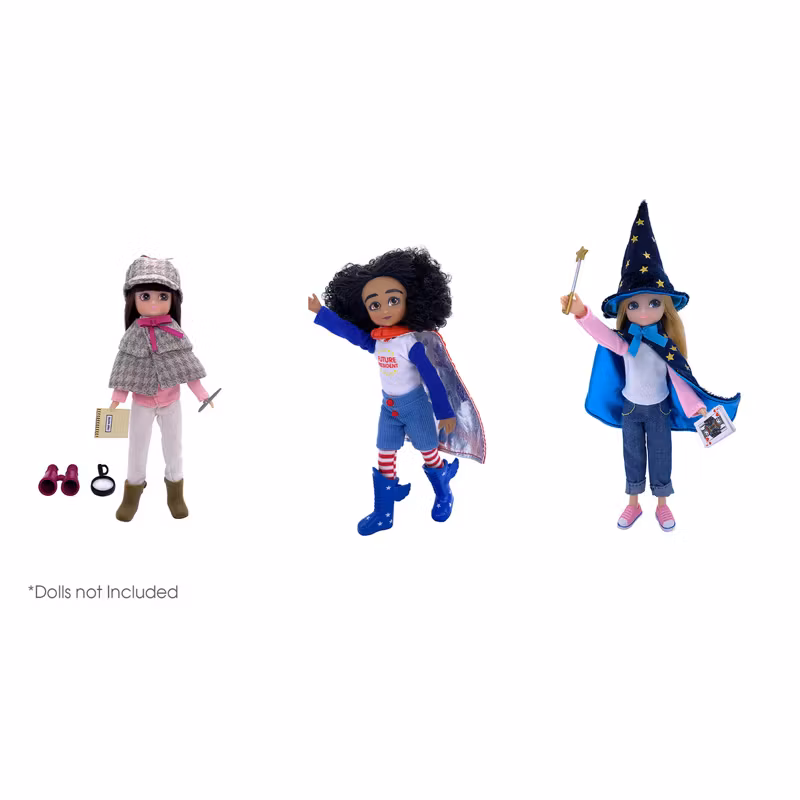 Lottie- Dress Up Party Multipack of 3 Outfits/ docktillbehör