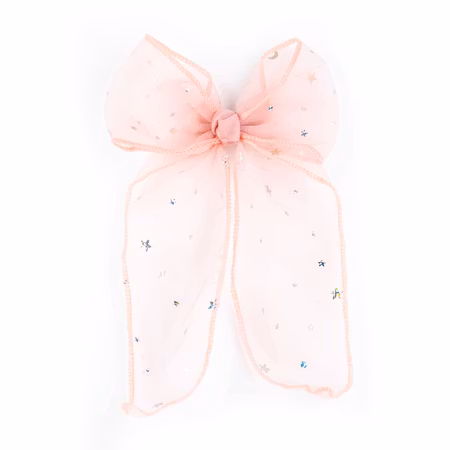 Busy Lizzie Hårclip Organza spring stars med rosett- Gammelrosa