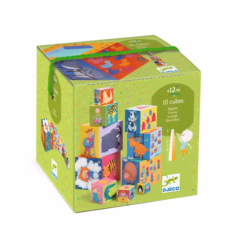 Djeco- 10 Funny Blocks
