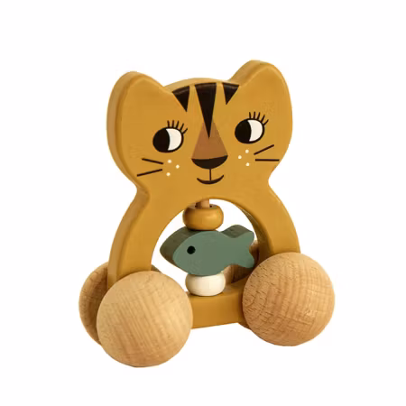 Roommate- Rattle on Wheel - Tiger