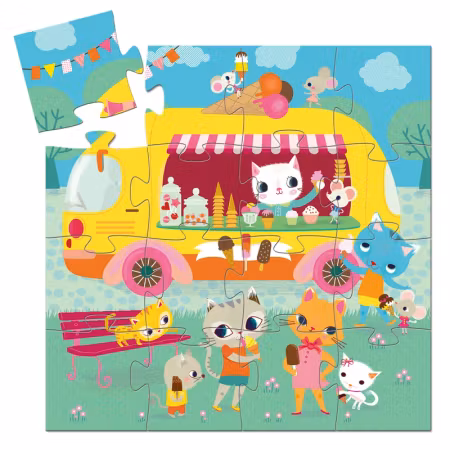 Djeco- Ice cream truck, 16 pcs/ Pussel