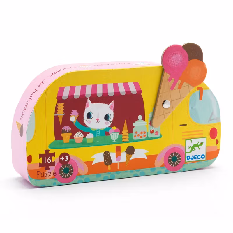 Djeco- Ice cream truck, 16 pcs/ Pussel