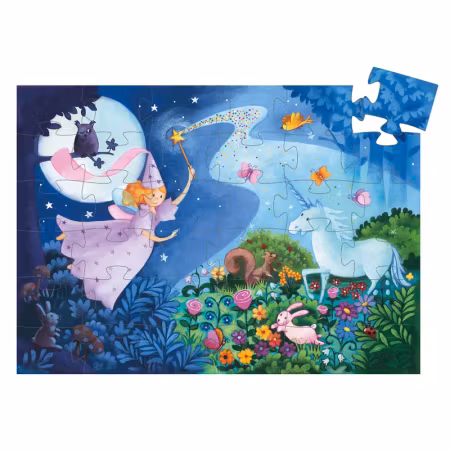 Djeco- The fairy and the unicorn, 36 pcs/ Pussel