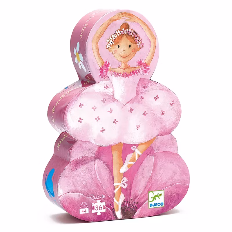 Djeco- Ballerina and flower Puzzle, 36 pcs / Pussel