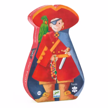 Djeco-  Pirate treasure Puzzle, 36 pcs/ Pussel