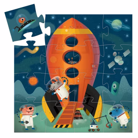 Djeco- Spaceship, 16 pcs / Pussel