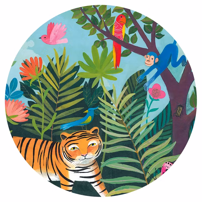 Djeco- Tigers walk, 24 pcs/ Pussel