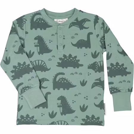 Geggamoja- Farfarströja Bambu Dino Grön