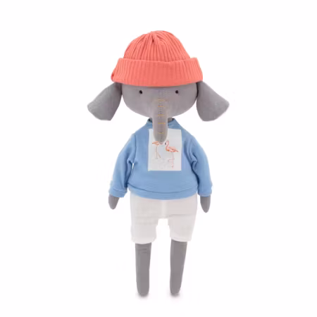 Orange Toys- Ali the Elephant: Blue Sweatshirt/ gosedjur